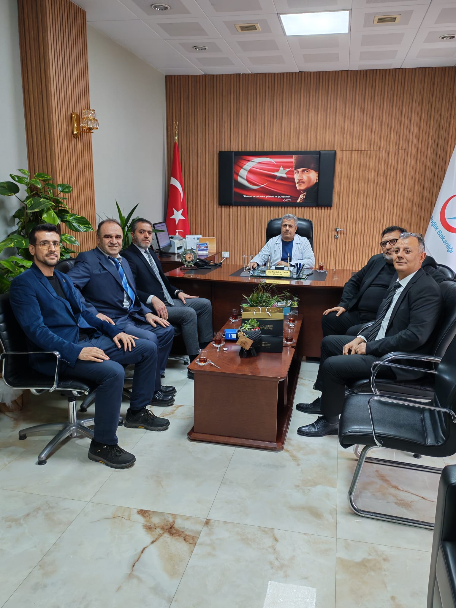 Memur Sağlık-Sen Yönetiminden Başhekim Adem Sarı’ya Ziyaret